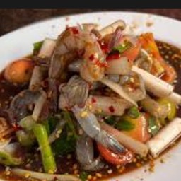 ตำไหลบัวกุ้งสด
