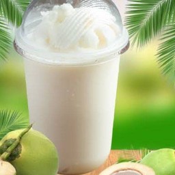มะพร้าวปั่นนมสด