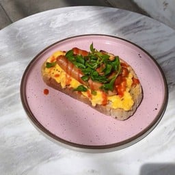 scrambled eggs with sausage