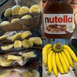 บ้าบิ่นมะพร้าวอ่อน+กล้วย+นูเทล่า