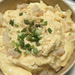 ข้าวไข่ข้นกุ้งเด้ง 2 ฟอง