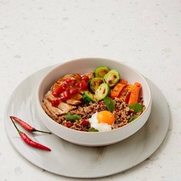 Holy Basil Fried Rice with Chicken