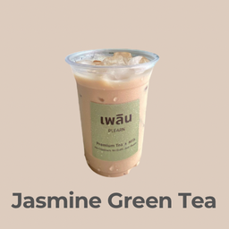 Jasmine Green Tea Fresh Milk in Cup_ชาเขียวมะลิ นมสด
