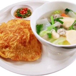 ข้าวไข่เจียวและต้มจืดเต้าหู้หมูสับ (อาหารชุด ครัวไทย 59)