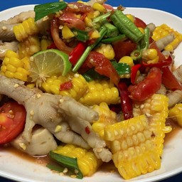ยำข้าวโพดซุปเปอร์ตีนไก่