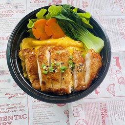 ข้าวไก่เทอริยากิ ไข่ข้น