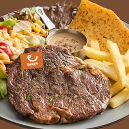 สเต๊กริบอาย เนื้อนำเข้า ซอสพริกไทยดำ