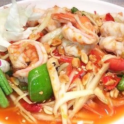 ตำไทยกุ้งลวก