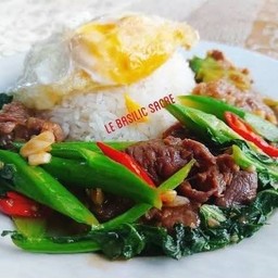ข้าวคะน้าน้ำมันหอย