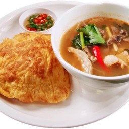 ข้าวไข่เจียวและต้มยำรวมมิตรน้ำใส(อาหารชุด ครัวไทย 59)