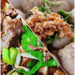 เกาเหลาเนื้อตุ๋น + ลูกชิ้นเนื้อ 10 ลูก