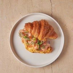 Scrambled Egg Croissant with Smoked Salmon