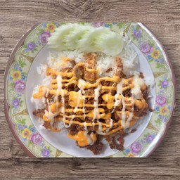 ข้าวไก่กรอบวิงค์แซ่บชีสซี่