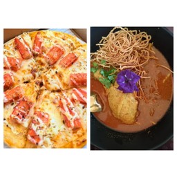 พิซ่าปูอัดและข้าวซอย