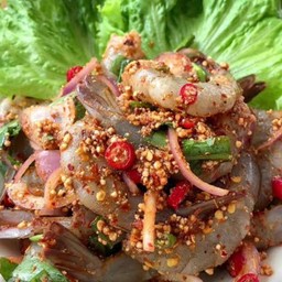 ลาบกุ้งสด