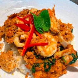 ห่อหมกทะเลกะทะราดข้าว