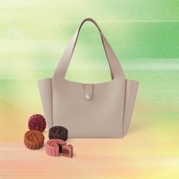 Mooncake premium set favorite flavor with etoupe tote bag