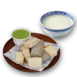 Set ขนมปังสังขยา+น้ำเต้าหู้ร้อน