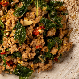 (กับข้าว)กะเพราหมูสับ/Kurobuta Pork Kaprow