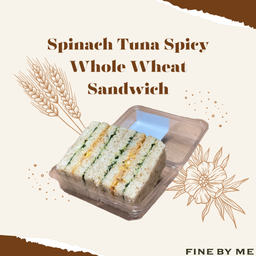 แซนวิชโฮลวีทสไปรซี่ทูน่าผักโขม