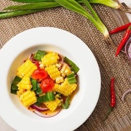 ยำข้าวโพด+ไข่แดงเค็ม