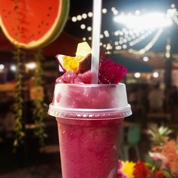 แก้วมังกร เสาวสสมูทตี้ Dragon fruit passion fruit Smmothie