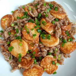 ข้าวราดหมูสับผัดเต้าหู้ไข่