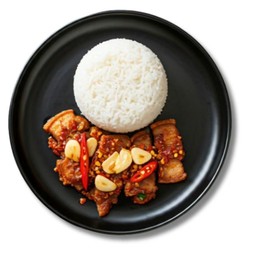 (D)-ข้าวหมูกรอบคั่วพริกเกลือ