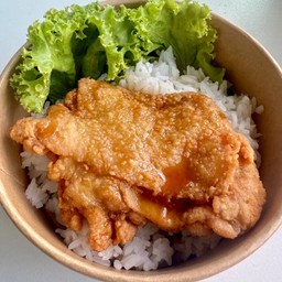 10Xข้าวไก่กรอบซอสน้ำปลา 10 กล่อง