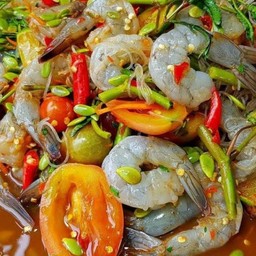 ตำกุ้งสด