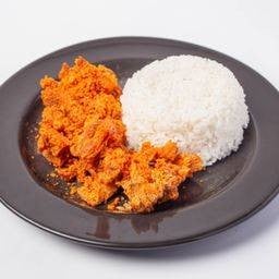 ข้าวไก่ทอด คลุกผงชีส