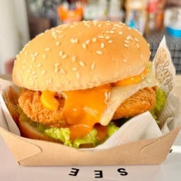 เบอร์เกอร์ชีส &ผลไม้สดสมูทตี้&กาแฟสด