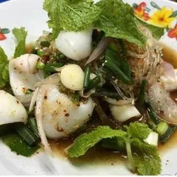 ลาบวุ้นเส้นปลาหมึก🆕