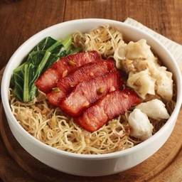 (D)-บะหมี่หมูย่างหมูกรอบเกี๊ยวหมู