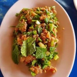 ก้อยหมูขม(ดิบ)