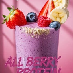All Berry Protein 12g ( บลูเบอร์รี่ื + ราสเบอร์รี่ + สตรอเบอร์รี่ + กล้วย + โปรตีนธัญพืช )