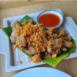 ไส้อ่อนทอดกระเทียม🔥🔥 เมนูใหม่