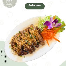 (กับข้าว) หมูทอดจิ้มแจ่ว