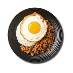 (D)-ข้าวกะเพราหมูสับ