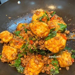 ข้าวกะเพราหมูสับ+เต้าหู้ไข่