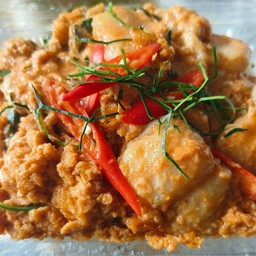 ห่อหมกไข่ข้นราดข้าว.