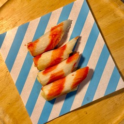 Cheese crab sticks by Air Fryer - ปูอัดชีสไร้น้ำมัน