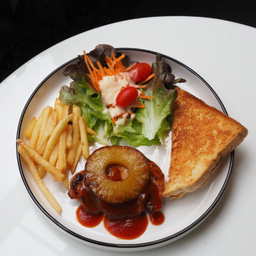 สเต็กไก่ซอสบาร์บีคิว