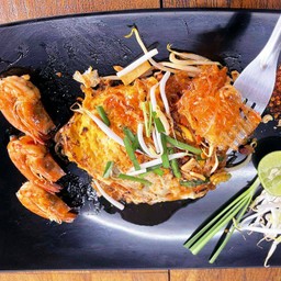 วุ้นเส้นผัดไทยกุ้งสด