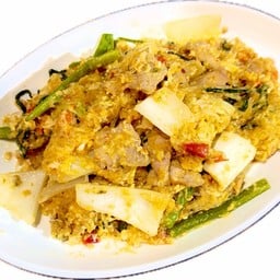 สุกี้แห้งหมูไข่ข้น