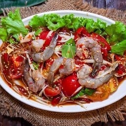 ตำกุ้งสด