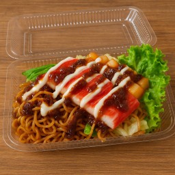 ยากิโซบะ  หน้าใส้กรอก ปูอัด