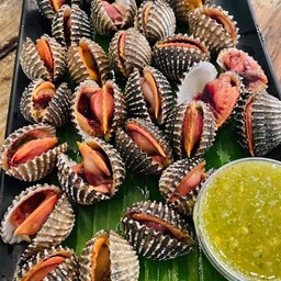 หอยแครงลวก ครึ่งโล พร้อมน้ำจิ้มซีฟู้ด ของสดใหม่วันต่อวัน