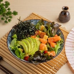 สลัด งา แซลมอน อโวคาโด้