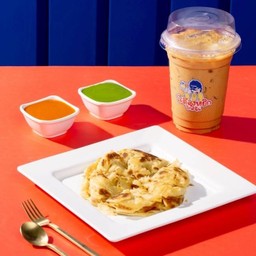 โรตีตบสังขยาชาไทย